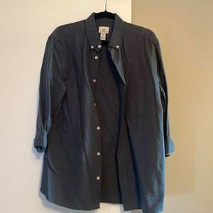 Flannel Material Blue Shirt